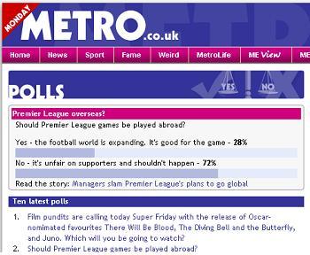 英네티즌 72% “EPL 해외경기 반대”