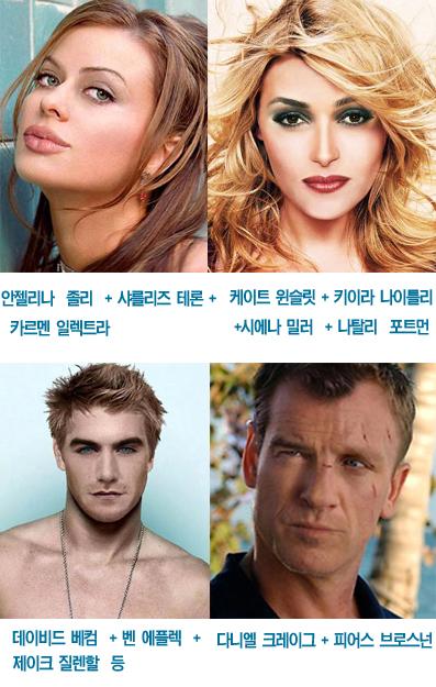 할리우드 스타의 매력포인트를 합성하면?