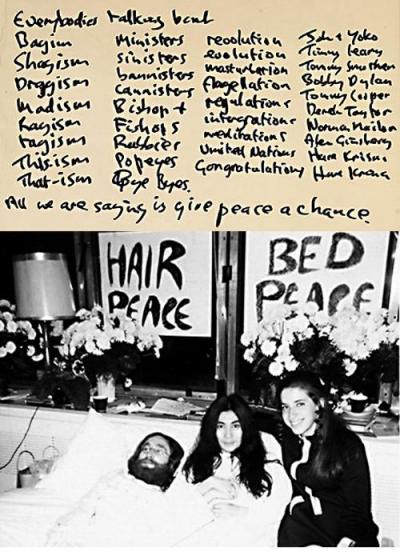 존 레논 직접 쓴 ‘가사 종이’ 20만弗에 경매