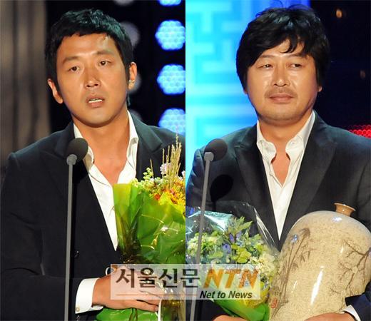 [춘사영화제] 김윤석·하정우 남우주연상 공동수상