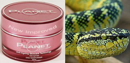 ‘뱀 독’으로 만든 주름 제거 화장품 인기