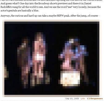 해리포터 래드클리프, 나체사진 유출 파문