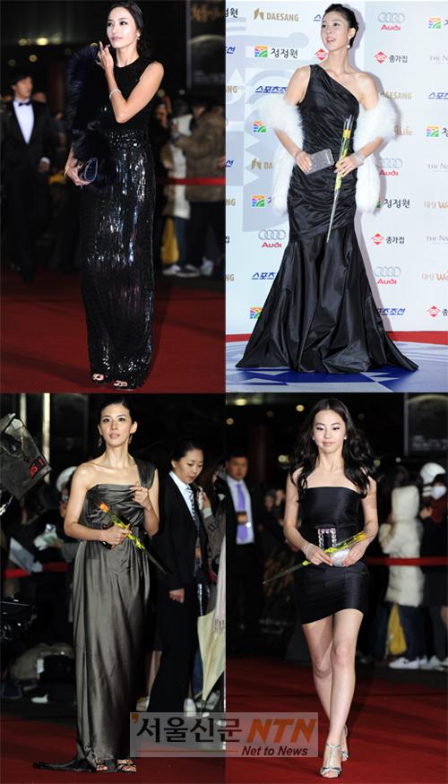 [NOW포토] ‘청룡의 꽃’ 여배우들의 블랙드레스