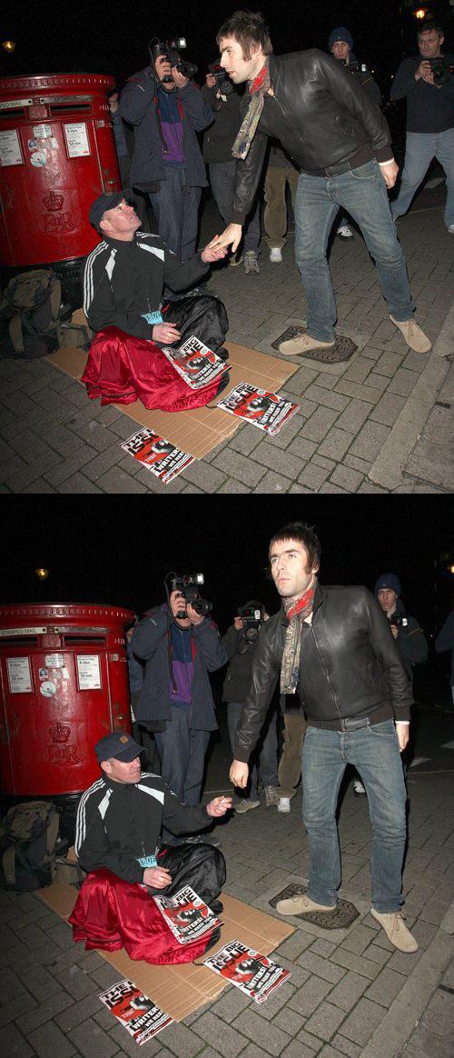 ‘오아시스’ 리암 갤러거, 노숙자에 선행 ‘훈훈’