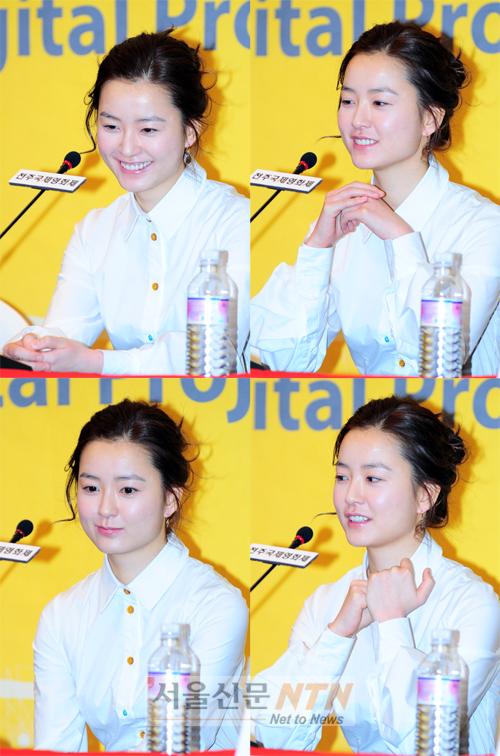 [NOW포토] 정유미 ‘기자회견은 어려워~’