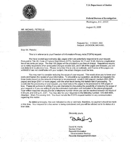 FBI, 복사비 내면 ‘마이클 잭슨 파일’ 보내줘