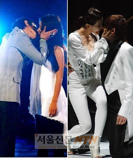 탑 vs 닉쿤, 키스 퍼포먼스 비교 눈길