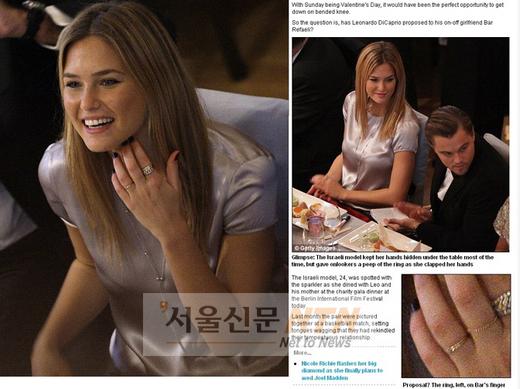 디카프리오, 라파엘리에게 청혼?