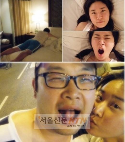권재관-김경아, 신혼여행 사진서 ‘익살작렬’