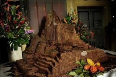 초콜릿으로 만든 마추 픽추 화제