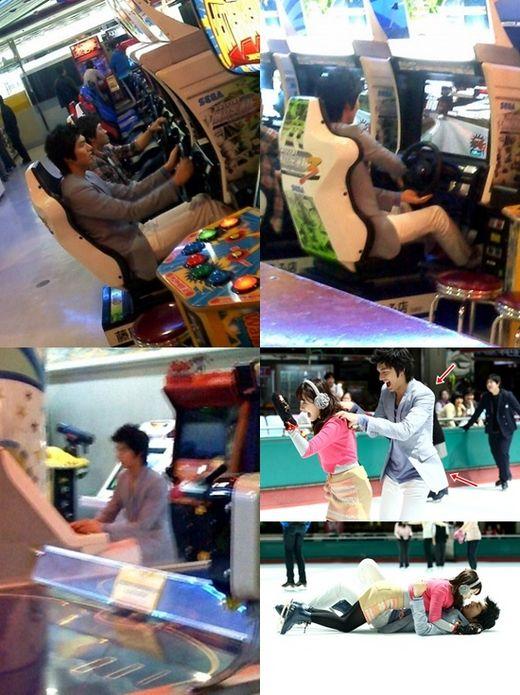 이민호 오락실 인증샷 화제…오락 하는 모습도 화보