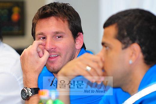 [NTN포토] 메시, ‘즐거운 기자회견’