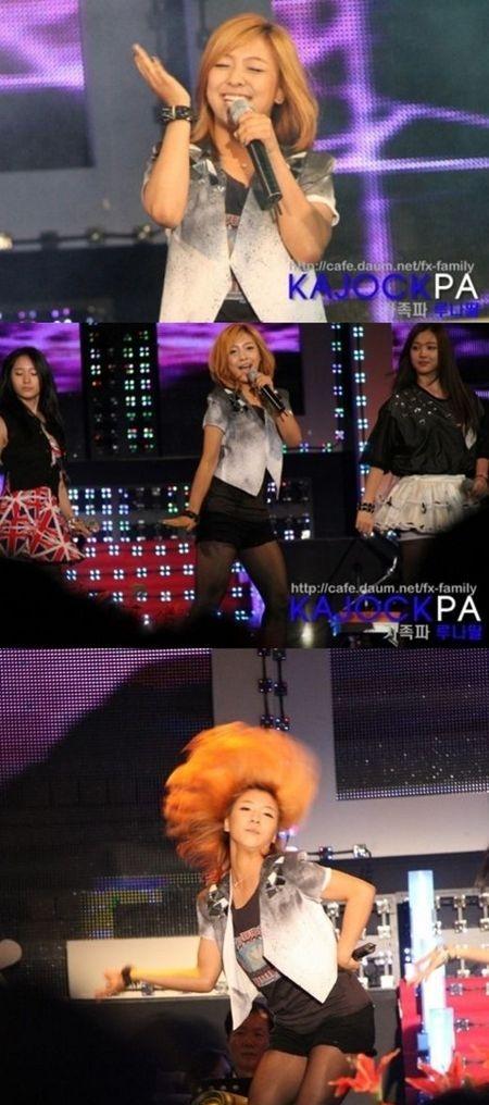 에프엑스 루나, ‘선풍기 머리’…폭소연발