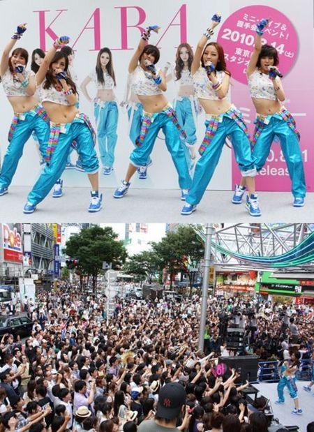 카라, 日게릴라콘서트 대성황 “안전 고려 급종료”
