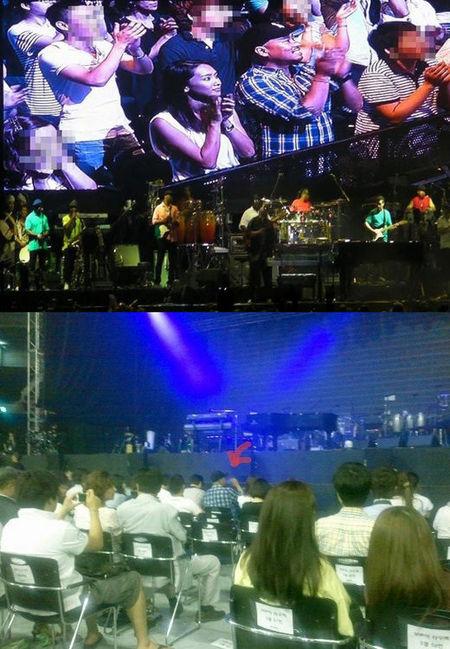 길-박정아 공개데이트 포착…스티비 원더 콘서트 관람