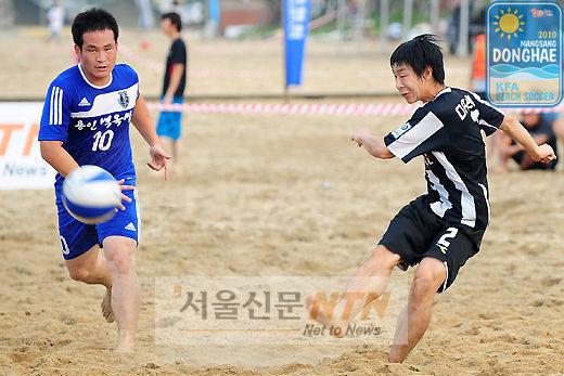 [NTN포토] 김대호, ‘제대로 맞았다!’