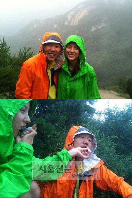 이효리-김제동 커플룩 입고 등산…”김밥 먹여주는 사이”