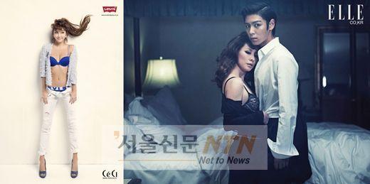 50代 이미숙 VS 20代 박한별, 속살 화보 매력분석