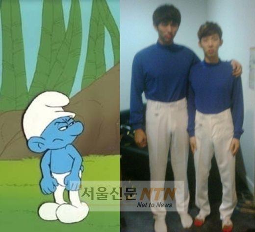 조권-임슬옹, 스머프룩 사진공개…”스머프 부자지간” 네티즌 폭소