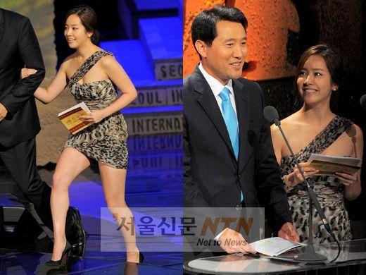 ‘호피드레스’ 한지민, 시상식 패션…섹시보다 ‘아장아장’