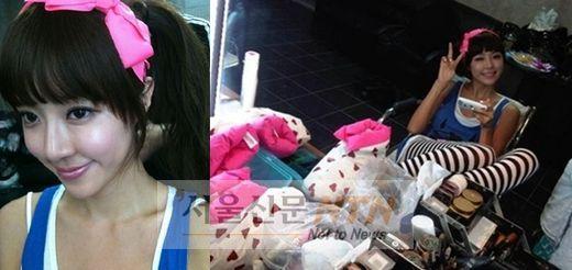 ‘세븐女’ 박한별, 앞머리 가발 붙이고 인형미모 과시
