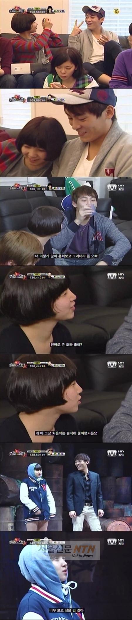 ‘슈퍼스타K2’ 존박-김은비 러브라인 형성 ‘눈물의 백허그’