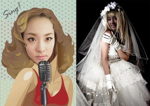 산다라박, 신부부터 섹시가수까지 ‘합성놀이’ 푹 빠져