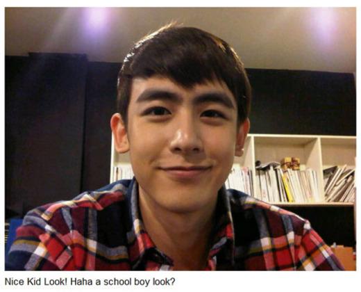 닉쿤, 3자머리 스타일 변신 “손오공 돋네”