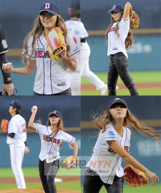 나르샤, 준플레이오프 2차전서 “시구는 이렇게~”