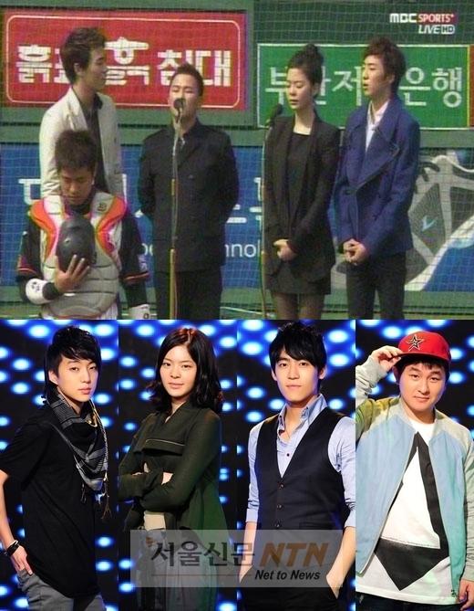 ‘슈퍼스타K 2’ TOP4 애국가 열창…사직구장 ‘후끈’
