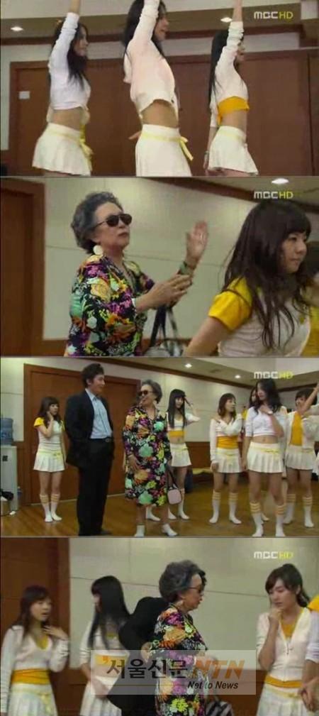 소녀시대 병풍시절 ‘나문희 배경’ 굴욕