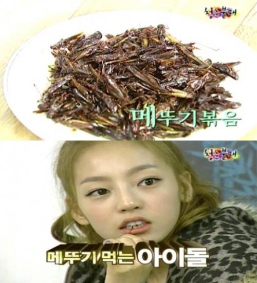 구하라 별난식성에 김신영 항복…“메뚜기먹는 아이돌”