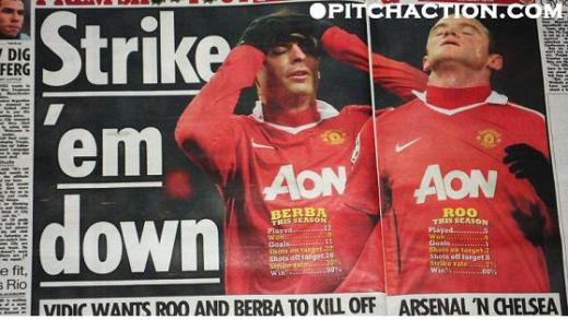 [런던통신] 최악의 결정력… ‘7%’ 루니와 ‘30%’ 베르바토프