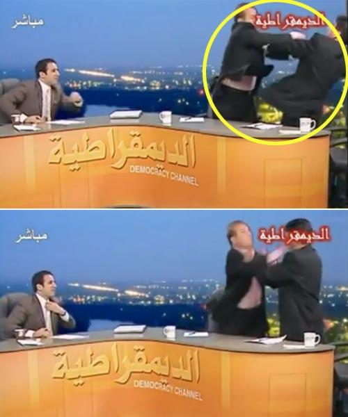 “주먹질에 목 조르고…” TV토론서 주먹질 ‘포착’