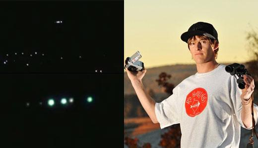 6개 불빛이 일렬로…거대 UFO 포착?