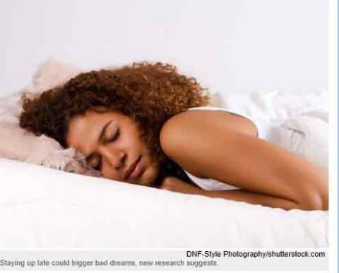 “악몽 꾸지 않으려면 일찍 잠자리에 들어야”