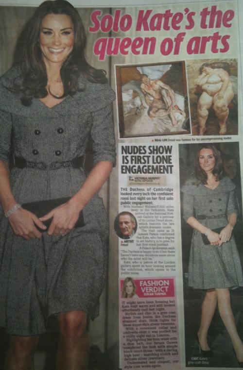 英왕세자비 케이트 미들턴, 누드쇼서 첫 솔로행사?