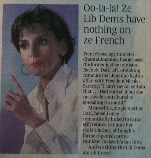 사르코지, 미모 체육부 장관과 또 ‘스캔들’