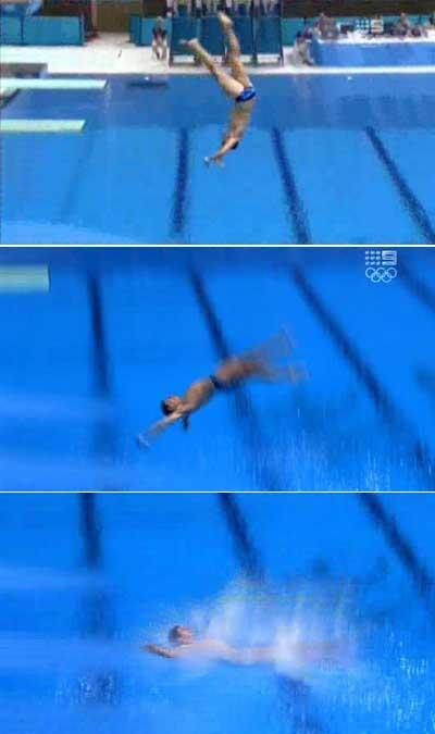 ‘철썩~’ 등으로 입수…최악의 다이빙 선수