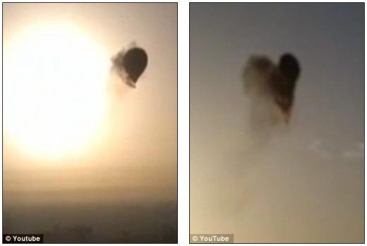 300m 상공서 ‘뻥’…열기구 추락 현장의 충격 동영상