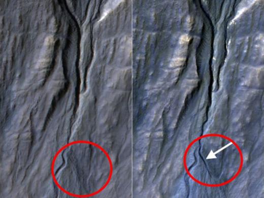 NASA “화성에서 최근 3년 새 형성된 협곡 포착”