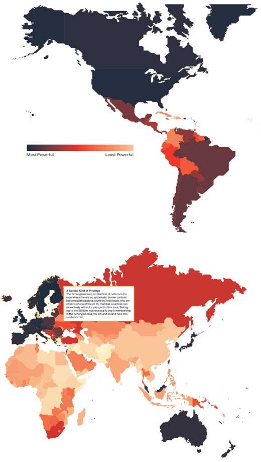 무비자 통과하는 세계서 가장 강력한 여권國은?