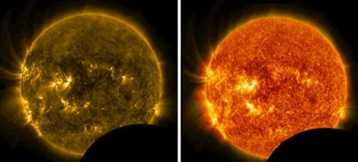 달의 깜찍한 포토밤?…‘우주서 본 부분일식’ -NASA