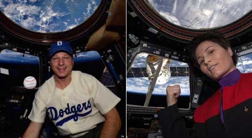 ISS 우주인들 ‘다저스-스타트렉 유니폼’ 입은 사연