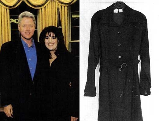 클린턴과 불륜 ‘르윈스키 드레스’ 11억에 일반전시