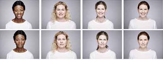 위? 아래? 어느 얼굴이 어려보이나요?