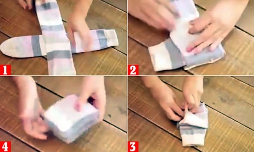 잃어버릴 염려 없다?…양말 접는 법 화제