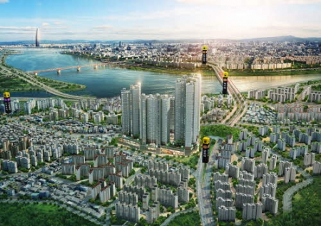 초역세권 도심지 직주근접 단지 ‘금호동 쌍용 라비체’, 일부세대 한강 조망 ‘눈길’