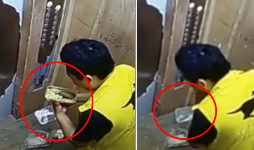 [여기는 중국] 고객 음식 ‘몰래 먹는’ 배달앱 직원 포착