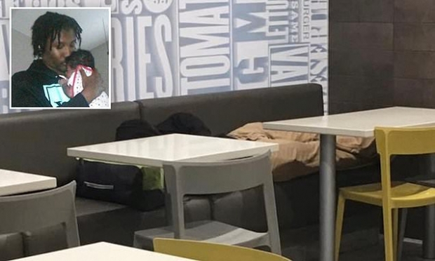 맥도널드 매장서 잠자던 홈리스 청년, 사진 한장이 불러운 행운